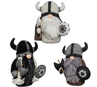 XUXHOU Plush Viking Warrior Doll, with Removable Weapons for Table Decor, House Ornament, 26cm Gift (#2)