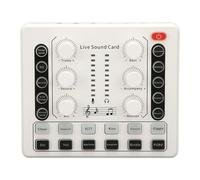 XUXHOU Portable Live Sound Card Several Sound Light Effects, Compatible with the Cell Phone Pc Table, Noise Reduction
