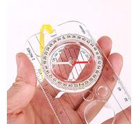 XUXHOU Professional Compass Navigation Compass Precision with Luminous Markings Sapphire Bearing for Mapping Plotting Hiking Camping (Clear)
