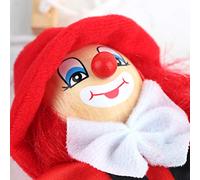 XUXHOU Pull String Clown Toy, Colorful Wooden Marionette Puppet with Moving Arms and Legs, for Kids Gifts Christmas Ornament (Red)