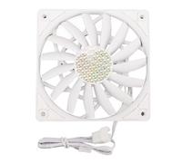 XUXHOU PWM 120 Mm Robust Robust Silenting Coating PC Fund PC for Hydraulic Rounds for Cash, Installation and Use, Ideal for Chassis Types (White)