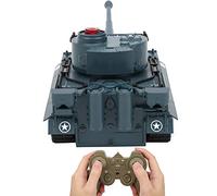 XUXHOU Q85 2.4G RC Tank, 1/30 Scale Remote Control Toy Vehicle with Simulated Engine Sound, Machine Gun Fire, Vibration, and Auto Demo, for Kids and Adults Age 14+ (Blue)