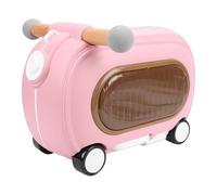 XUXHOU Ride On Suitcase, Ride On Luggage Multi Modes Anti Tipping Over 20L Toddler Rolling Wheels Muisc Lights for Travel (Pink)