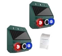 XUXHOU Solar Motion Sensor Alarm, Security Device (2 Pack)