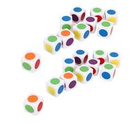 XUXHOU Teaching Six Sided Cubes, 6 Colors Classroom Dice with Rounded Corners for Educational Toys, Board Games and Role Playing Games