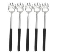 XUXHOU Telescopic Back Scratcher 5 Pcs Stainless Steel Extendable Massager for Body Relief and Itching