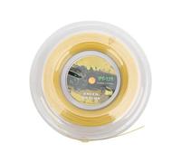 XUXHOU Tennis String Reel, Polyester Monofilament with Fluted Surface for Enhanced and Ball Control, 1.25mm 17 Gauge 200m Length for Amateur Training (Yellow)