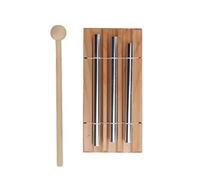 XUXHOU Three Tone Wind Chimes Hand Held Bell with Knock Rod for Classroom Management Children Musical Gift Aluminum Beech Percussion Instrument
