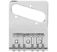 XUXHOU TL Electric Guitar Silver Metal Saddle Bridge for 6-String Hardtail Fixed Replacement - Easy Tuning for Guitar Enthusiasts - Made of Material