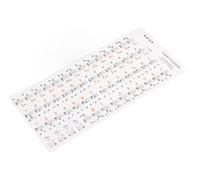 XUXHOU Transparent Piano Keyboard Stickers, Removable Note Labels for 61 88 Key Electronic Pianos, with Easy Instructions for Beginners & Kids