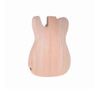 XUXHOU Unfinished Electric Guitar Body, DIY Mahogany Wood Body Blank for F Guitar Parts, with Special F Soundhole and Polished Surface