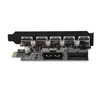 XUXHOU USB 3.0 Expansion Card with 5 Connections, High Speed Converter Adapter for Simultaneous Operation of Several Devices to Obtain Efficient Data Transmission, Adapts to Each PCI Express Socket