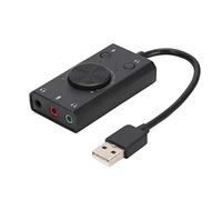XUXHOU USB SC2 Sound Card with Volume Compass, Technical Materials, Frequency Response 15Hz-25 KHz, for Users/blue Indicator