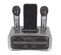 XUXHOU Wireless Karaoke Machine From 4 to 6h of Game Speakers with 2 Microphones for the Wedding Party, Have Fun Singing Silver Abdominals At Home