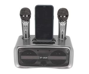 XUXHOU Wireless Karaoke Machine From 4 to 6h of Game Speakers with 2 Microphones for the Wedding Party, Have Fun Singing Silver Abdominals At Home