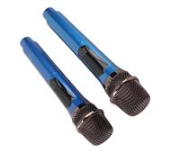 XUXHOU Wireless Microphone Strong Signal LED Portable Microphone for TV -Home Conference, Suitable for 6.35 Mm 3.5 Mm Interface Equipment (Blue)