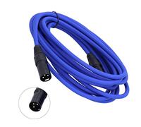 XUXHOU XLR Microphone Cable XLR Audio Cable 20ft Male to Female Professional Oxygen-Free Copper Core High-Fidelity Sound PVC Jacket with Secure Connection for Studio Live (Blue)