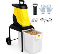 XUXIAO 2500W Electric Leaf Shredder with 55L Collection Box 10m