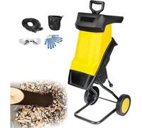 XUXIAO 2500W Electric Wood Chipper, Leaf Tree Branch Shredder 20MPowerCord