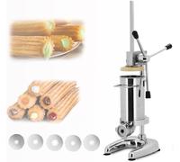 XUXIAO Commercial 2L Manual Spanish Donut Churrera Churro Maker Machine, Donut Churros Machine Maker + 5 Fried Dough Stick Molds 2L