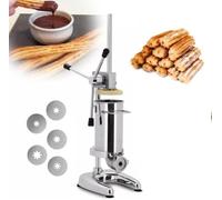 XUXIAO Commercial Churro Maker, Stainless Steel Vertical Spanish Donut Churros Machine Maker, Heavy Duty Manual Churro Maker, for Restaurant Home Use 2L