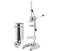 XUXIAO Commercial Manual Churro Maker - Stainless Steel Vertical Spanish Churrera Machine for Kitchen, with 5 Molds, Latin Fruit Donut Machine 2L