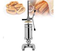 XUXIAO Commercial Manual Churro Maker, Stainless Steel Vertical Spanish Donut Churros Machine Maker Latin Fruit Donut Machine with 5 Molds,for Restaurant 3L