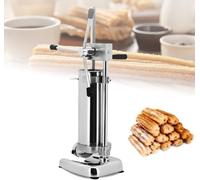 XUXIAO Commercial Spanish Churro Maker, Stainless Steel Vertical Spanish Churrera Machine, Snack Equipment with 5 Molds, for Restaurant/Hotel/Home Use 3L