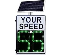 XUXIAO LED Speed Limit Radar Display, Solar Powered Radar Speed Limit Sign with Accessories, Adjustable Speed Limit, 0-300M Detection, for Traffic Calming White-60x90cm/23.6x35.4in