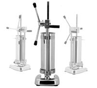XUXIAO Vertical Spanish Churro Machine, 2/3L Stainless Steel Manual Churro Filler, with 5 Molds, Snack Equipment for Restaurant/Hotel/Home Use 2L
