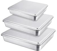 Xuxinsheng Rectangular Baking Tray with Lid Bakeware with Lid for Cakes, Bread, Pots