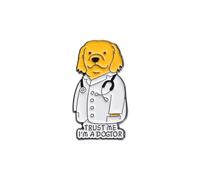 XUXINYCS 3PCS Animal Veterinary Enamel Pins Custom Stethoscope I'M A DOGTOR Brooch Lapel Badges Animals for Doctor Friend