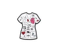 XUXINYCS 3PCS Creative Brooch Pin Doctor Nurse Backpack Trinkets Microscope Heart Shaped Badge Stethoscope Brooches Lapel Pin