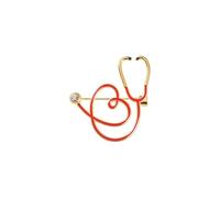 XUXINYCS 3PCS Creative Brooch Pin Doctor Nurse Backpack Trinkets Microscope Heart Shaped Badge Stethoscope Brooches Lapel Pin