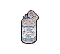 XUXINYCS 3PCS Cute Enamel Pin Brooch Happy Take Care Music Love Pill Creative Medicine Jar Metal Badge Health Brooch Pins