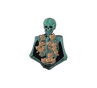XUXINYCS 3PCS Halloween Brooch Terror Skull Skeleton Enamel Pin Funny Brooches for Clothing Backpack Decorations Breast Pins