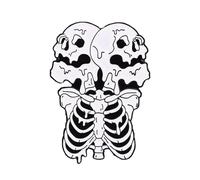 XUXINYCS 3PCS Halloween Brooch Terror Skull Skeleton Enamel Pin Funny Brooches for Clothing Backpack Decorations Breast Pins