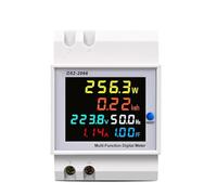 XUXINYCS Din Rail AC Monitor 6IN1 110V 220V 380V 100A Voltage Current Power Factor Active KWH Electric Energy Meter VOLT AMP