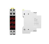XUXINYCS Din Rail Mount Three Phase Voltage Meter Ac 80-500v Modular LED Digital Display Bv-3r