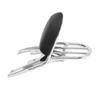 XUXRHMEAN For Harley VRSCSE VRSCA VRSCB VRSCD 2002-2006 Motorcycle Sissy Bar Backrest Luggage Rack Baseplate Motorcycle Rear Backrest(Chrome)