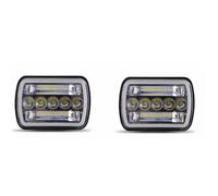 XUXRHMEAN For J&eep XJ YJ Ford Bronco GMC Dodge Chevy Silverado 1980-2015 Car Front Headlights Projector DRL Turn Signal Car Headlights(B 2pcs)