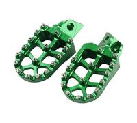 XUXRHMEAN For Kawasaki KX65 KX80 KX85 KX100 KX112 KLX140 KLX140L KLX140G Motorcycle Front Pedal Rests Motorcycle Footpegs Footrest(Green)
