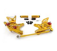 XUXRHMEAN For KAWASAKI NINJA ZX 6R ZX-636 2016 Motorcycle Adjustable Rear Footrests Motorcycle Footpegs Footrest(Gold)