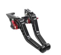 XUXRHMEAN for Vespa GTS GTV 300 2023 2024 Adjustable Short Motorcycle Brake Clutch Levers Handle Set Motorcycle Brake Clutch Levers(Black with Red)