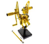 XUXRHMEAN For Y&AMAHA YZF R6 1999-2002 Motorcycle Rear Foot Pegs Adjustable Motorcycle Footpegs Footrest(Gold)