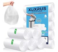 XUXRUS Pedal Bin Liners 5 Liters 200 Bags Small Bathroom Bin Bags Clear Plastic Bags for Office,Kitchen Desk fit 5-8 Liter,0.8,1.2,3 Gal