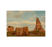 XuXueCC Albert Bierstadt Wall Art Prints Paintings Poster Ruins-Campagna of Rome (1867) Canvas Painting Wall Art Decorative Picture Prints Modern Decor Unframe 08x12inch(20x30cm)