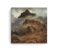 XuXueCC Albert Bierstadt Wall Art Prints Paintings Poster Study of Rocky Mountains Art Canvas Painting Decor Wall Print Photo Home Modern Decoratives Unframe 20x20inch(50x50cm)