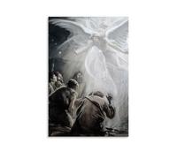 XuXueCC Albert Edelfelt Wall Art Prints Paintings Poster Revelation Of Angels To Shepherds (1899) Canvas Wall Art Prints Photo Picture Paintings Room Decor Home Decorative Unframe 24x36inch(60x90cm)
