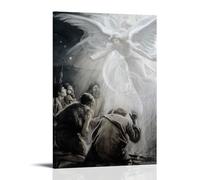 XuXueCC Albert Edelfelt Wall Art Prints Paintings Poster Revelation Of Angels To Shepherds (1899) Print Photo Art Painting Canvas Home Decorative Bedroom Modern Decors Frame 08x12inch(20x30cm)